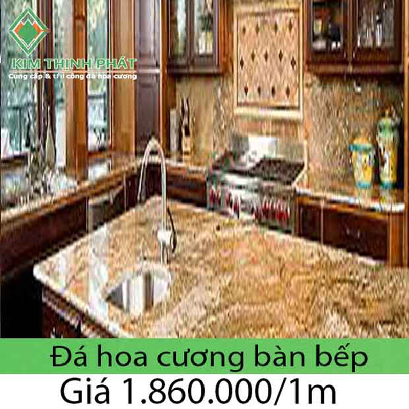 Bếp đá ho cương granite những loại sạch đẹp phòng ăn