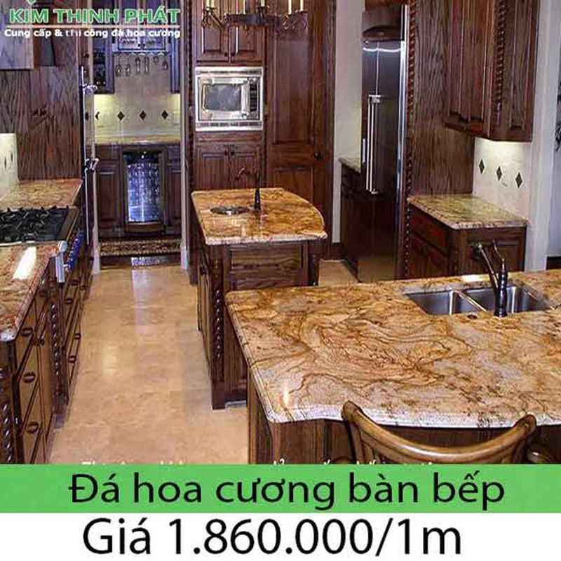 Bếp đá hoa cương granite đơn giá trung thực