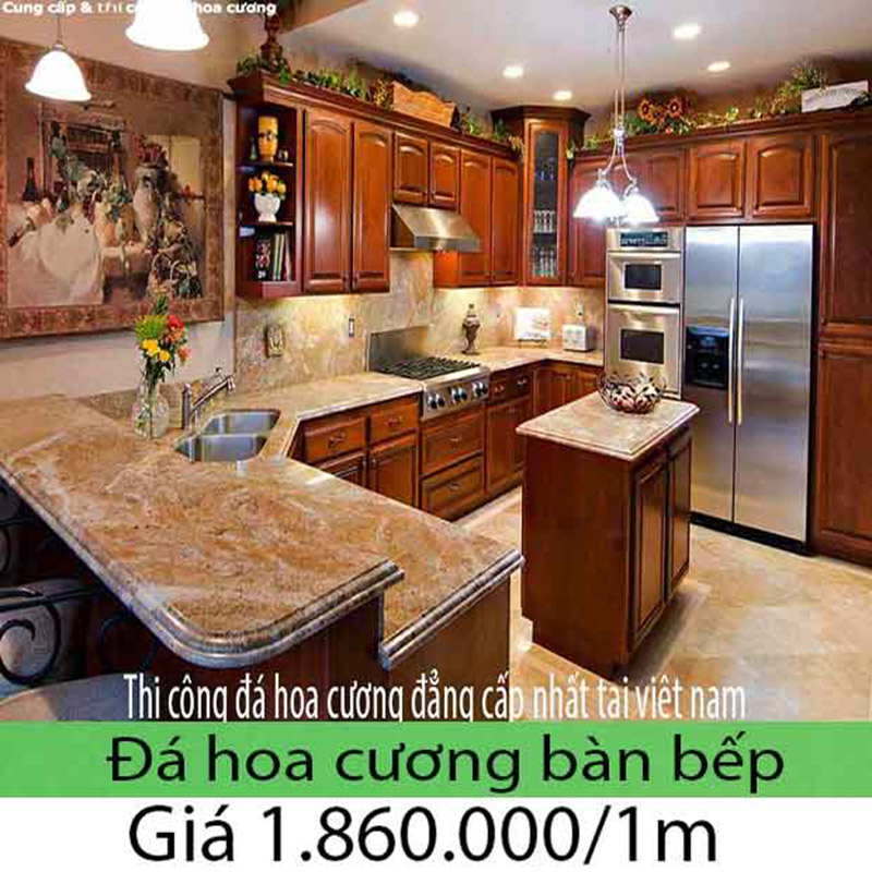 Bếp đá hoa cương granite như mơ ước một loại đá