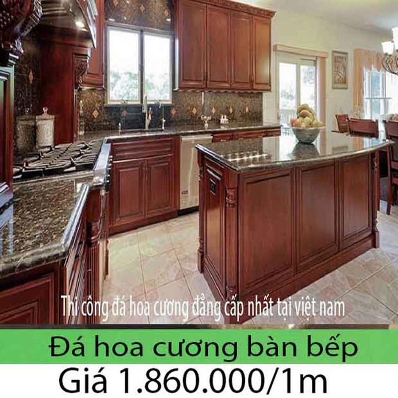 Bếp đá hoa cương granite tốt cho vệ sing nước uống hay dầu mỡ