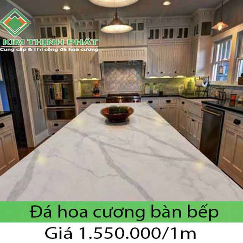 Bếp đá hoa cương granite với ưu điểm rất dễ lau chùi