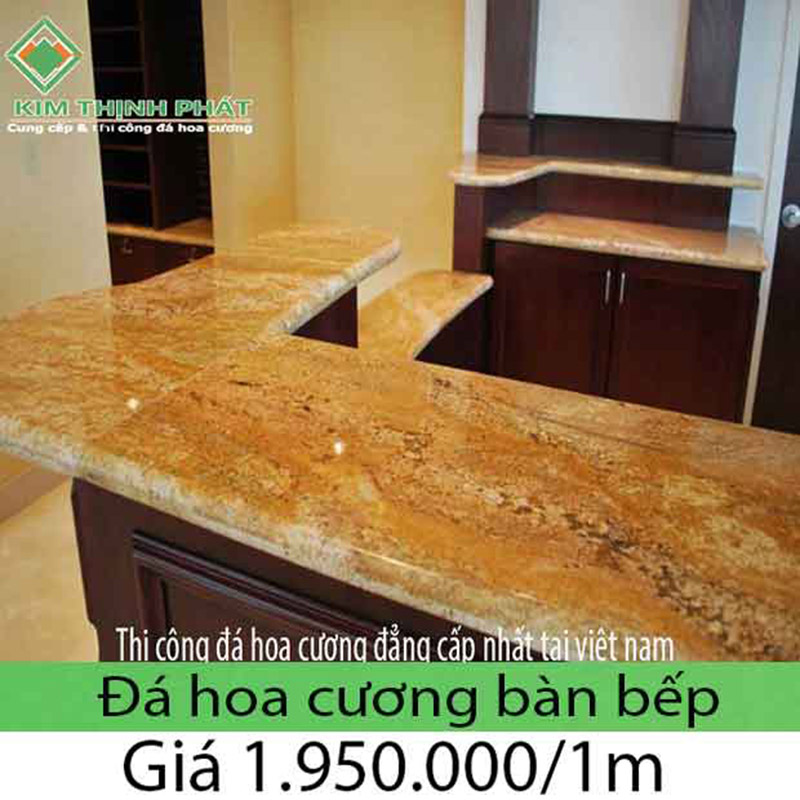 Bếp đá hoa cương granite việc ốp lát tường cũng phải cân nhắc sao cho hợp
