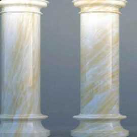 Cột tròn đá marble vàng